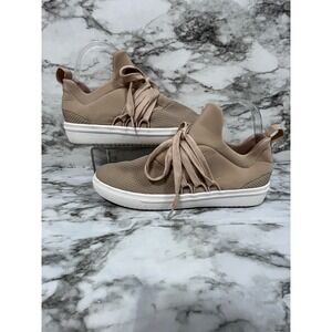 Steve Madden Shoes Women's 9M Lancer Casual‎ Sneaker Beige Lace-Up Fabric